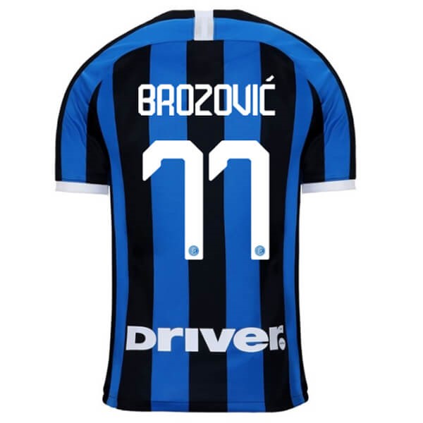 Camiseta Inter Milan NO.77 Brozovic Primera equipación 2019-2020 Azul